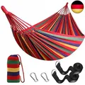 Produktbild: Anyoo Hängematte Outdoor Baumwolle Bequemer Stoff mit Baumfreundlichen Gurten
