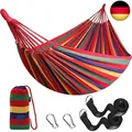 Produktbild: Anyoo Hängematte Outdoor Baumwolle Bequemer Stoff mit Baumfreundlichen Gurten