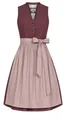 Produktbild: Nübler Dirndl midi Damen - 2 teilig inkl. Kleid und Dirndl Schürze, Rocklänge 70cm - Moderne bayrische Tracht, Frieda Beere, Größe:46