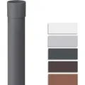 Produktbild: Fallrohr Kunststoff 200 cm, Dachrinnenzubehör, einfache Steckmontage, Made in Germany DN50 / 50mm, 1 Stück Anthrazit - Inefa