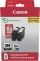 Produktbild: Original Canon PG-595+CL-586 Schwarz / mehrere Farben / Weiss Value Pack +