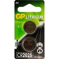 Produktbild: GP Batteries Knopfzellen (2 Stk., CR2025, 165 mAh) (0602025C2)