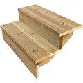 Produktbild: Vinuovo Terrassentreppe Holz 2 Stufen 80cm mit Setzstufen