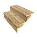 Produktbild: Berlin - Terrassentreppe Holz - H37cm 2 Stufen, Breite 80cm, MIT Setzstufen- Vinuovo - Set für Ihre Außentreppe aus Holz