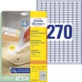 Produktbild: AVERY Zweckform L4730REV-25 Universal Etiketten (6.750 plus 1.350 Klebeetiketten extra, 17,8x10mm auf A4, wieder rückstandsfrei ablösbar/abziehbar, bedruckbar, selbstklebende Aufkleber) 30 Blatt, weiß