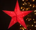 Produktbild: dasmöbelwerk LED Stern Weihnachtsstern Dekostern Ø 60cm Stern rot Papierstern hängend E14