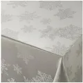 Produktbild: Beautex Tischdecke Lurex Tischdecke Weihnachten, Silber Gold glänzend, Weihnachtstisch (1-tlg) grau|silberfarben 80 cm x 80 cm