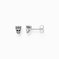Produktbild: THOMAS SABO Ohrstecker Totenkopf König 925 Silber schwarze Steine H2111-643-11