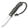 Produktbild: Joker klappMesser Bushcraft ARTICA NV155 mit Griffen aus grünem Jute-Micarta, 8 cm Klinge aus 14c28n Stahl, Scandi-Schliff, Werkzeug für Angeln, Jagd, Camping und Wandern