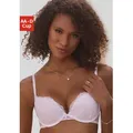 Produktbild: Push-up-BH VIVANCE, Damen, Gr. 80, Cup AA, weiß, Microtouch, Obermaterial: 60% Polyamid, 35% Polyester, 5% Elasthan, BHs Push-up-BH, rundherum mit floraler Spitze, Dessous