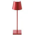 Produktbild: SIGOR LED Akku-Tischleuchte NUINDIE, IP54, 2.2W 2200K/2700K (Flex-Mood) 168/197lm, rund, dimmbar, kirschrot-eloxiert SIG-4516001