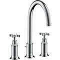 Produktbild: hansgrohe Axor Montreux 3-Loch-Waschtischarmatur 16513000 Ausladung 175mm, mit Kreuzgriffe, Zugstangen-Ablaufgarnitur, chrom