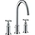 Produktbild: hansgrohe 3-Loch Waschtischarmatur 180 AXOR MONTREUX DN 15, mit Zugstangen-Ablaufgarnitur 1 1/4