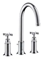 Produktbild: hansgrohe Waschtischarmatur Axor Montreux 180 3-Loch Kreuzgriff mit Zugstangen-Ablaufgarnitur - Chrom