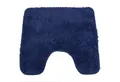 Produktbild: NYVI Badematte WC Vorleger mit Ausschnitt NYVISpa Lasalle Navy Toiletten Teppich, Höhe 20 mm, Polyester, Rutschfest, Saugstark, Schnell Trocknend, Fußbodenheizung geeignet