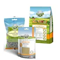 Produktbild: Bellfor Purinarm Futterset für Hunde – Landgut-Schmaus Trockenfutter 7,5 kg + Immun Pulver 80 g + Landgut-Happen 200 g – getreidefrei & mit Insektenprotein