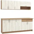 Produktbild: Homestyle4u Küchenzeile ohne Geräte 200 cm Eiche