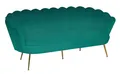 Produktbild: Muschelsofa 3-Sitzer aus Samt Grün/Gold Polstersofa Designersofa Sofa Couch