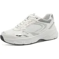 Produktbild: Tamaris Plateausneaker, Freizeitschuh, Halbschuh, Schnürer, Details in Metallicoptik silberfarben|weiß 38 EU