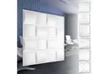 Produktbild: Hexim Wanddekoobjekt HD008 (PVC Kunststoff - weiße Wandverkleidung mit 3D Optik - Cube Motive (3 qm 12 Platten) Feuchtraumpaneele Wand glatt)