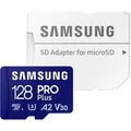 Produktbild: PRO Plus 128 GB microSDXC (2023), Speicherkarte blau, UHS-I U3, Class 10, V30, A2