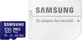 Produktbild: Samsung PRO Plus + microSDXC-Adapter Speicherkarte (128 GB, Class 10, 160 MB/s Lesegeschwindigkeit)