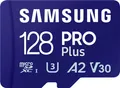 Produktbild: SAMSUNG PRO Plus 128 GB microSDXC (2023), Speicherkarte blau, UHS-I U3, Class 10