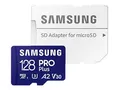 Produktbild: Samsung PRO Plus 128 GB microSDXC-Speicherkarte (180 MB/s, Class U3, V30, A2)