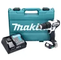 Produktbild: Makita HP 333 DSAW Schlagbohrschrauber 12 V 30 Nm Weiß + 1x Akku 2,0 Ah + Lader