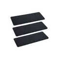Produktbild: Astra Fußmatte innen anthrazit Schmutzfangmatte rutschfest – Türmatte 25x60 cm 3er Set wasserabweisend – Rib Line Fußabtreter strapazierfähig antistatisch
