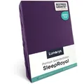 Produktbild: Lunarys Spannbettlaken SleepRoyal, Jersey-Elasthan, Gummizug: rundum, (1 Stück), 140x200 cm, 250 g/m2, extrem hochwertig, Luxus Multi-Stretch Laken lila 140 cm x 200 cm