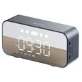 Produktbild: Bluetooth-Uhr/Lautsprecher  Silber - Y17 1200 mAh kabelloser Stereolautsprecher