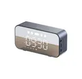 Produktbild: Dudao Silber - Y17 1200 mAh kabelloser Stereolautsprecher und Uhr Bluetooth-Lautsprecher