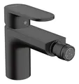 Produktbild: Hansgrohe Vernis Blend Einhebel-Bidetmischer mit Zugstangen-Ablaufgarnitur Ausladung 127 mm - Mattschwarz - 71210670