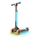 Produktbild: BERG Nexo Kinderroller Kinderscooter faltbar ab 2 Jahre | Höhenverstellbarer Tretroller Scooter mit LED Deck | Dreirad Roller für Kinder Jungen & Mädchen, bis 12 Jahre | Farbe: Blau