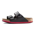 Produktbild: Birkenstock Sandale Arizona Superlauf, Birko-Flor, schwarz/rot, schmal