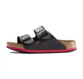 Produktbild: Birkenstock Sandale Arizona Superlauf, Birko-Flor, schwarz/rot Pantolette