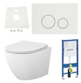 Produktbild: Geberit Vorwandelement RIVA WC spülrandlos R(h) einwirbel Spülung Komplettset