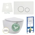 Produktbild: GEBERIT Tiefspül-WC Geberit Vorwandelement RIVA WC Hygiene-Spülung Komplettset, Wandmontage