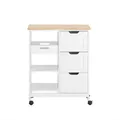 Produktbild: SoBuy Küchenwagen mit 3 Schubladen Weiß 67x37x85cm Funktional