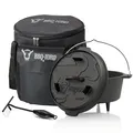 Produktbild: Dutch Oven set 4.2 Liter Gusseisen Feuertopf 3-teilig mit Zubehör von BBQ-Toro