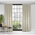 Produktbild: Design91 Vorhang Samtvorhänge 140x270 cm 135x300 cm (1 St), Kräuselband, blickdicht, Samt, Wohnzimmer Tunnelzug beige 135 cm x 300 cm