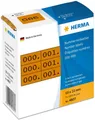 Produktbild: HERMA Etiketten Nummernetiketten dreifach selbstklebend braun/schwarz VE=3x1000 Stück