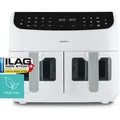 Produktbild: Medion® Heißluftfritteuse MD 11760 P20XXL Twin, 2400 W, Temperatur 50 - 200 °C, ILAG Beschichtung, Sync-Finish weiß