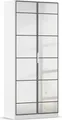 Produktbild: rauch Drehtürenschrank Kleiderschrank Schrank Garderobe Schlafzimmerschrank ACERO (praktisch in Tiefe 41 cm mit vielen Einlegeböden) Spiegelfront in moderner Loft-Optik MADE IN GERMANY