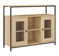 Produktbild: vidaXL Sideboard Sideboard Sonoma-Eiche 100x35x80 cm Holzwerkstoff (1 St)