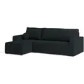 Produktbild: ECKSOFA VOLIRA Schwarz Boucle-Stoff mit Schlaffunktion