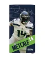 Produktbild: DK Metcalf Seattle Seahawks NFL Strandtuch Handtuch NFLPA lizensiert