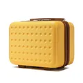 Produktbild: KONO Kosmetikkoffer Schminkkoffer Leicht Handgepäck Tragbar Beautycase Damen 100% ABS Make Up Koffer mit Handgriff und Reißverschluss Hartschalen 30 * 21 * 16cm Gelb