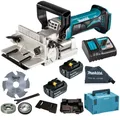 Produktbild: Makita DPJ180RTJ Akku Nutfräse 100mm  Fräse Nutverbindung  Lamellenfräse 18V
